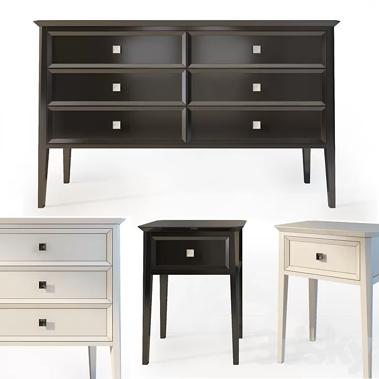 Chest of drawers and dresser. The Werby Ellington. dresser nightstand. 3D Model Chest of drawers and dresser. The Werby Ellington. dresser nightstand. 3D Model