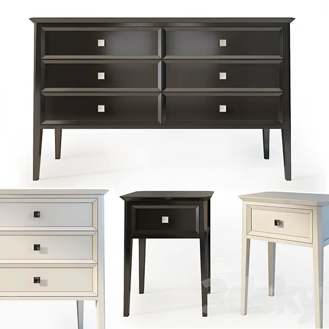 Chest of drawers and dresser. The Werby Ellington. dresser. nightstand. 3DModel Chest of drawers and dresser. The Werby Ellington. dresser. nightstand. 3DModel