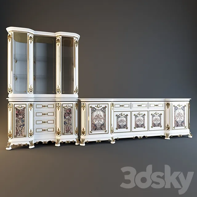 chest of drawers and wardrobe Sillik 3DModel