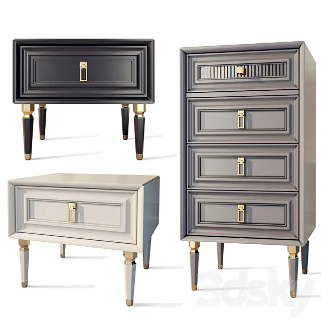 Chest of drawers bedside table Lorenta Homage Dogtas 3D Model Chest of drawers bedside table Lorenta Homage Dogtas 3D Model