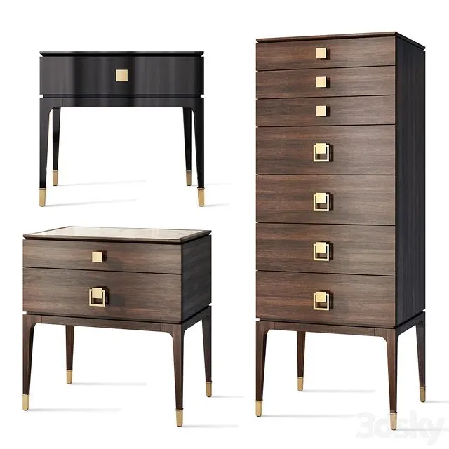 Chest of drawers bedside table Nara Galimberti Nino 3D Model