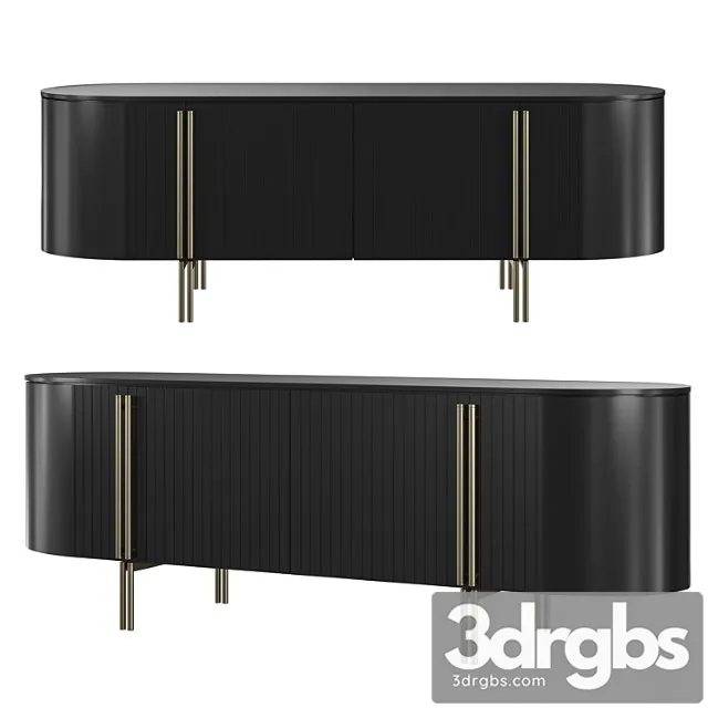 Chest Of Drawers Blush black 3D Model Download