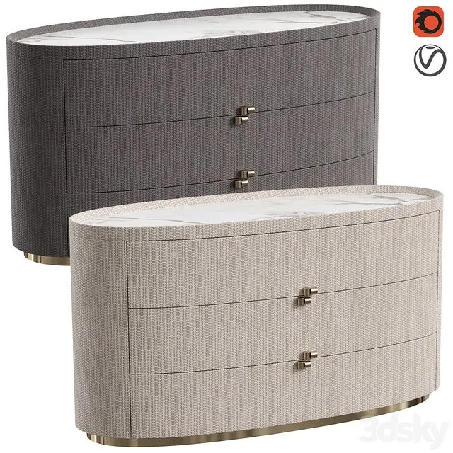 Chest of drawers BOHEME by Rugiano 3D Model Chest of drawers BOHEME by Rugiano 3D Model