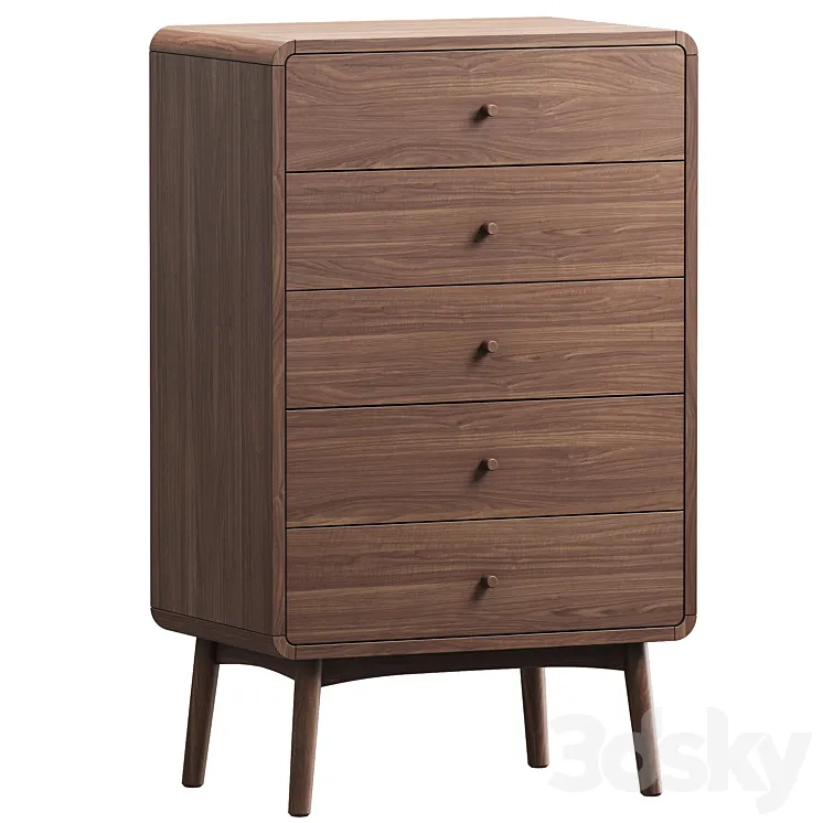 Chest of drawers BOWEN 5 3D Model Free Download