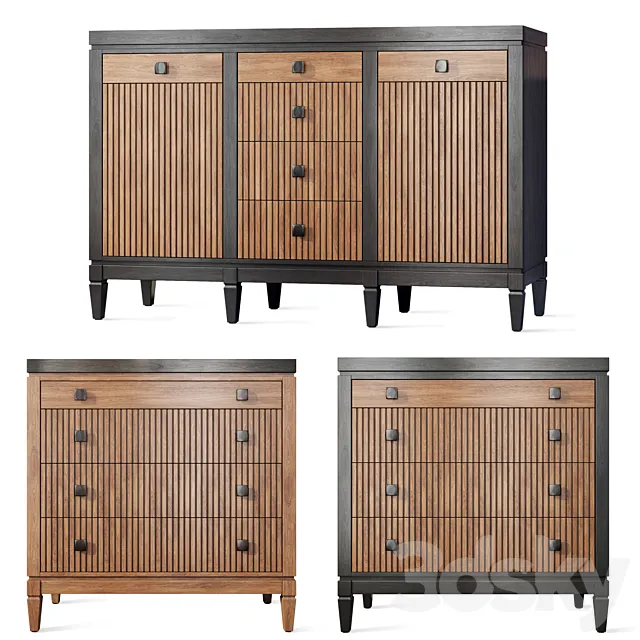 Chest of drawers buffet Foxtrot Siver Dresser sideboard 3D Model Chest of drawers buffet Foxtrot Siver Dresser sideboard 3D Model