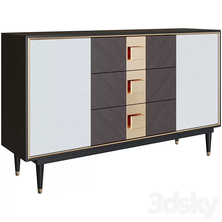 Chest of drawers Chapin Sideboard 3D Model Free Download