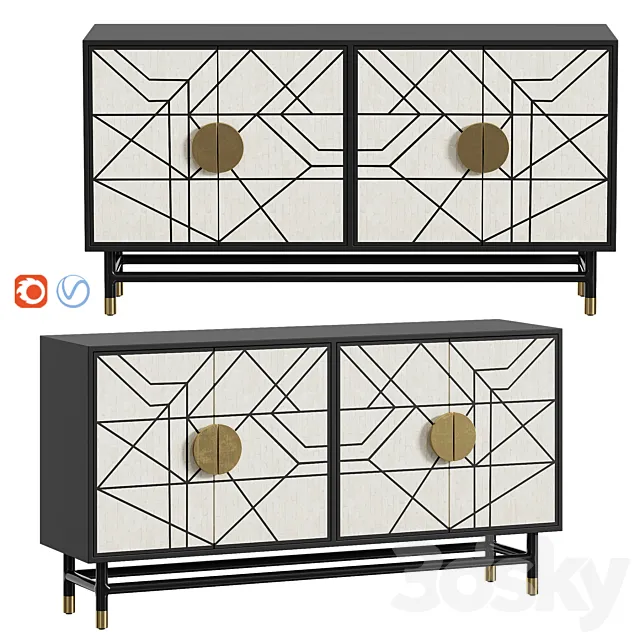 Chest of drawers Credenza Kare Design 3D Model