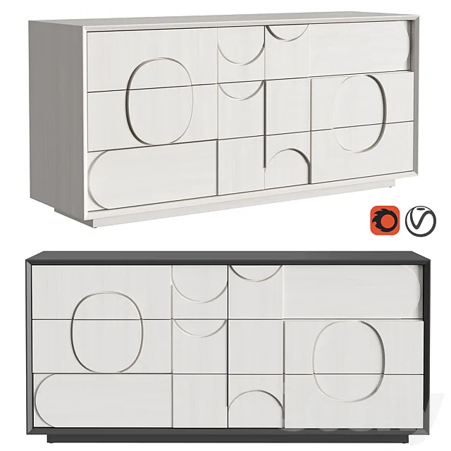 Chest of drawers Delano 3D Model Chest of drawers Delano 3D Model