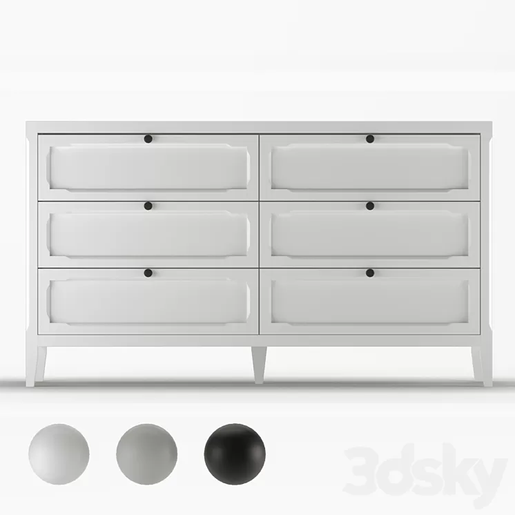 Chest of drawers Eugénie LA REDOUTE INTERIEURS 3D Model Chest of drawers Eugénie LA REDOUTE INTERIEURS 3D Model