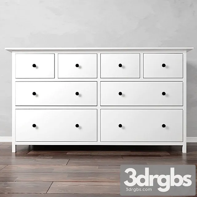 Chest of drawers ikea hemnes with 8 drawers 2 3D Model Download