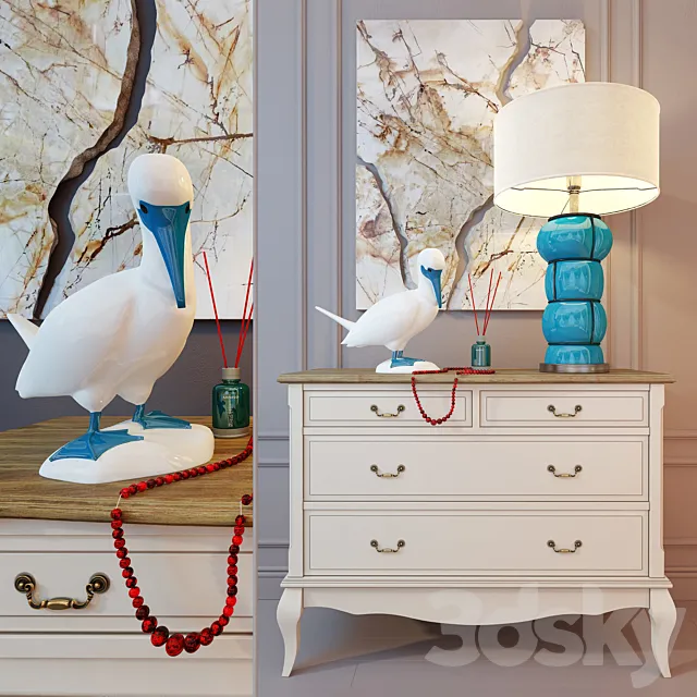 Chest of drawers Leontina. The floor. 3D Model Chest of drawers Leontina. The floor. 3D Model