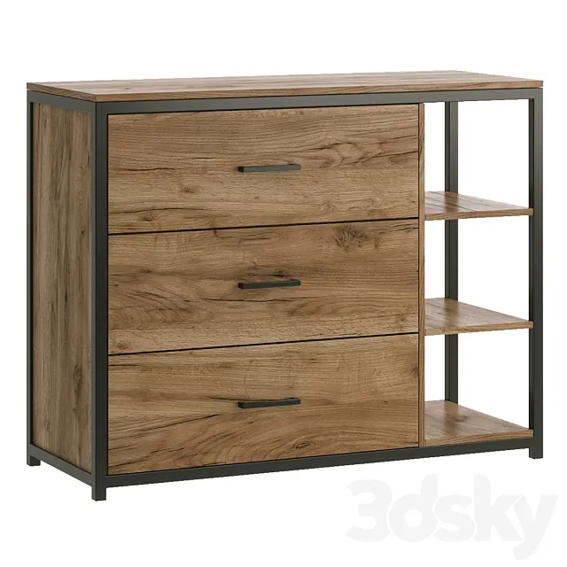 Chest of drawers Loft (divan.ru) 3D Model Chest of drawers Loft (divan.ru) 3D Model