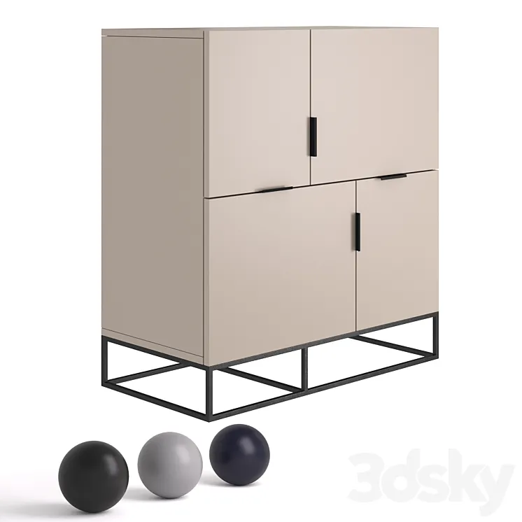 Chest of drawers Loft Pure 3D Model Free Download