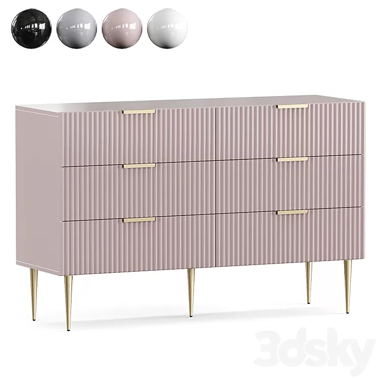 Chest of drawers LUXURY CHIC 3D Model Free Download