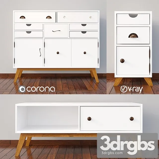 Chest Of Drawers Lydia 03 3D Model Download