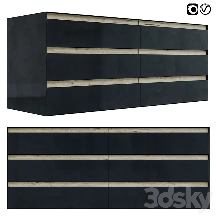Chest of drawers NS2 03 take&live 3D Model Free Download
