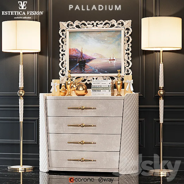 Chest of drawers Palladium 3DModel Chest of drawers Palladium 3DModel