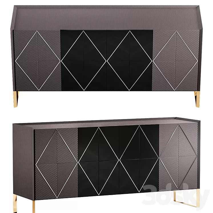 Chest of drawers Pimlico Elm Large 3D Model Free Download