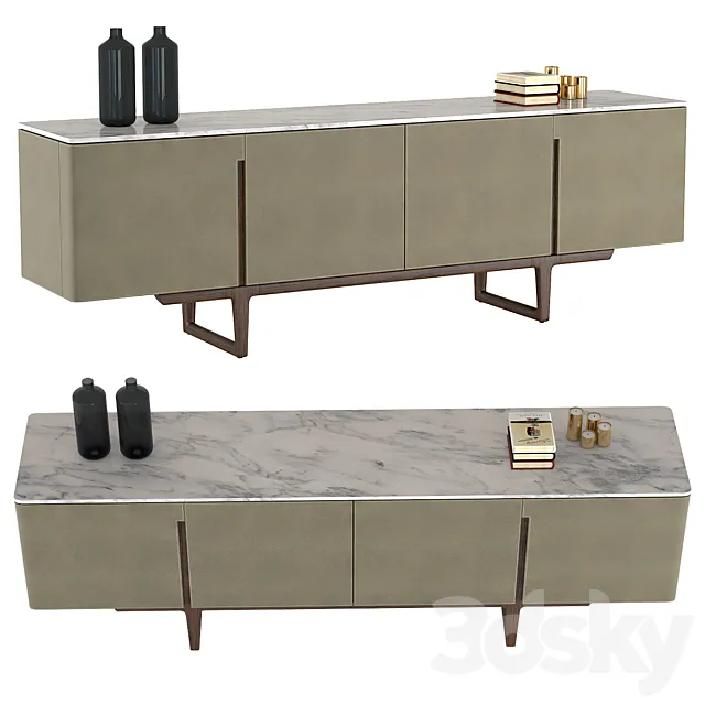 Chest of drawers Poltrona Frau Fidelio 3D Model Chest of drawers Poltrona Frau Fidelio 3D Model