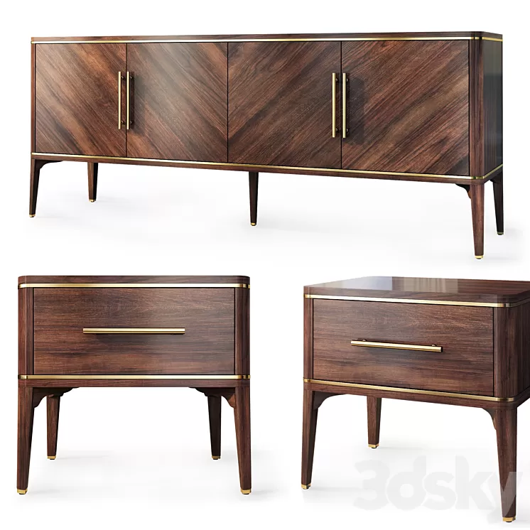 Chest of drawers Raum. Nightstand sideboard by Enza Home 3D Model Chest of drawers Raum. Nightstand sideboard by Enza Home 3D Model