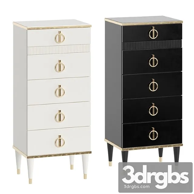 Chest of drawers rimini solo narrow with bar Chest of drawers rimini solo narrow with bar