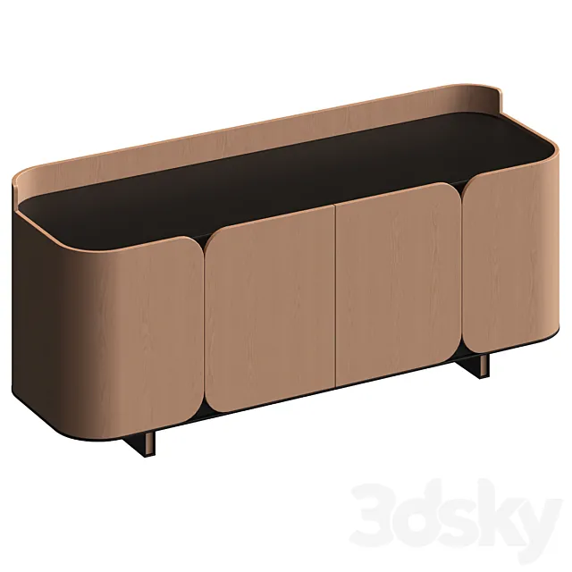 Chest of drawers rounded 3DModel Chest of drawers rounded 3DModel