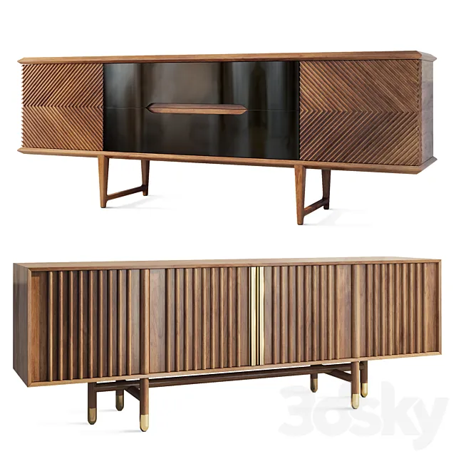 Chest of drawers sideboard . Pietra Wood Safa tvstand 3D Model