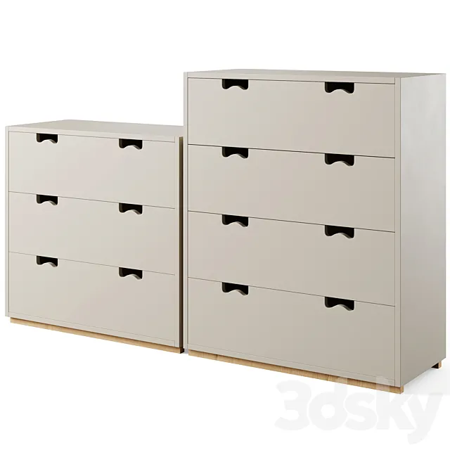 Chest of drawers SNOW A by Asplund 3DModel Chest of drawers SNOW A by Asplund 3DModel