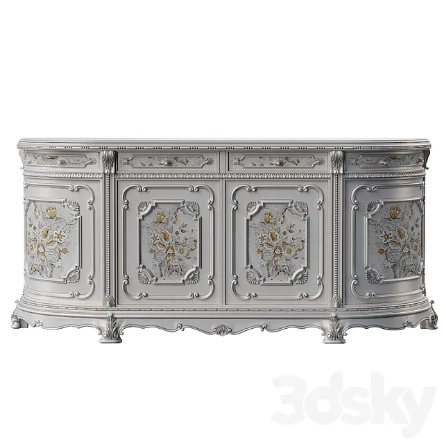 Chest of drawers TRIANON Annibale Colombo 3D Model Chest of drawers TRIANON Annibale Colombo 3D Model