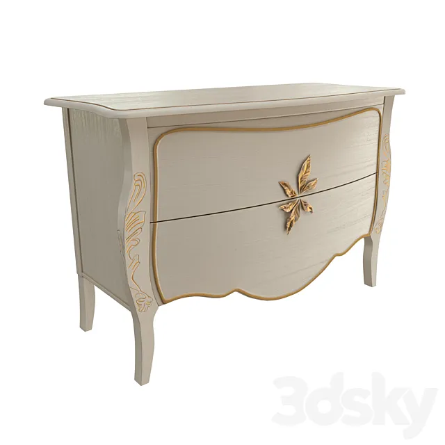Chest of drawers Trio 3D Model Chest of drawers Trio 3D Model