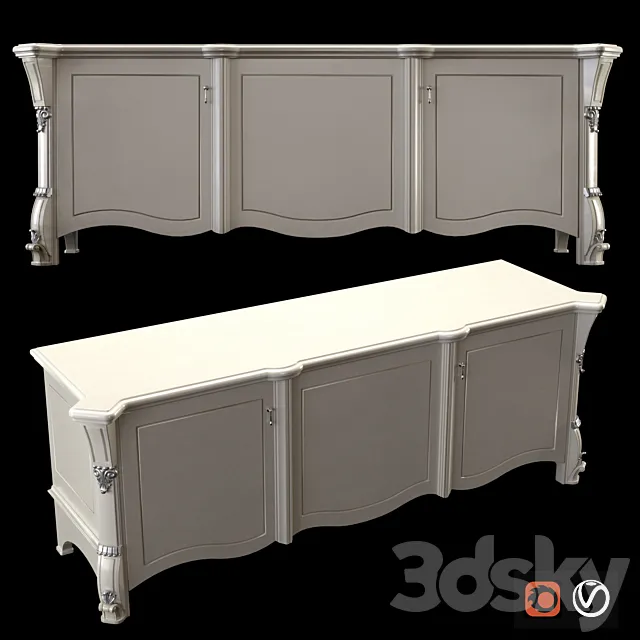 Chest of drawers TV CASA +39 Prestige Laccato 3D Model Chest of drawers TV CASA +39 Prestige Laccato 3D Model