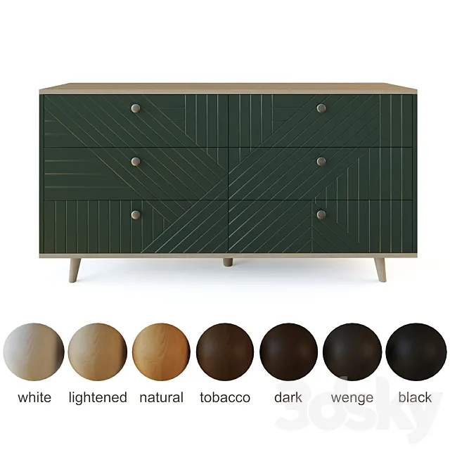Chest of drawers TWIN 3D Model Chest of drawers TWIN 3D Model