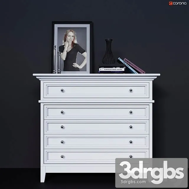 Chest of drawers with drawers dantone home 2 3D Model Download