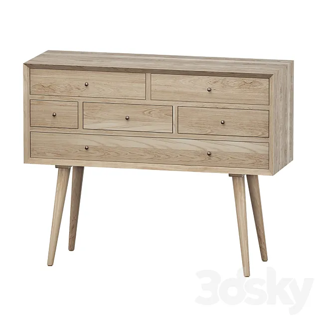 Chest of Furnitera Jordan 3D Model Chest of Furnitera Jordan 3D Model