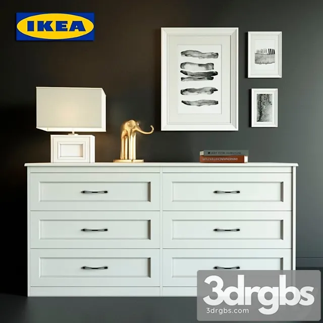 Chest of ikea songesand 2 3D Model Download