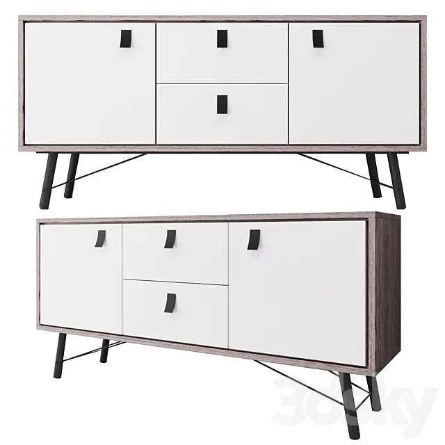 Chest Ry White Large Sideboard 3DModel Chest Ry White Large Sideboard 3DModel