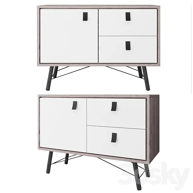 Chest Ry White Small Sideboard 3DModel Chest Ry White Small Sideboard 3DModel