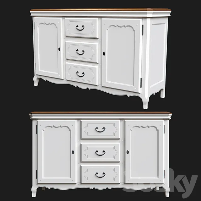 Chest Salon de Provence 3D Model Chest Salon de Provence 3D Model