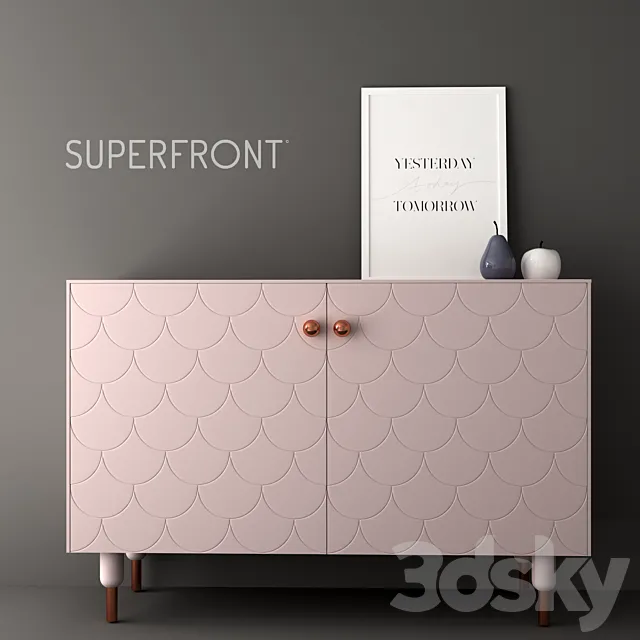 Chest Superfront BIG FISH (Vray + Corona) 3DModel