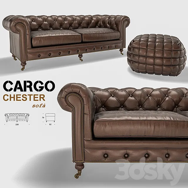 Chester sofa 3DModel Chester sofa 3DModel