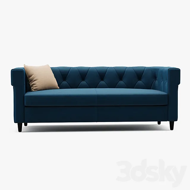 Chester tufted upholstered sofa 3D Model Chester tufted upholstered sofa 3D Model