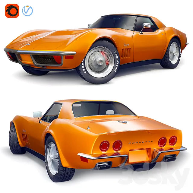 Chevrolet 1968 Corvette Stingray 3D Model