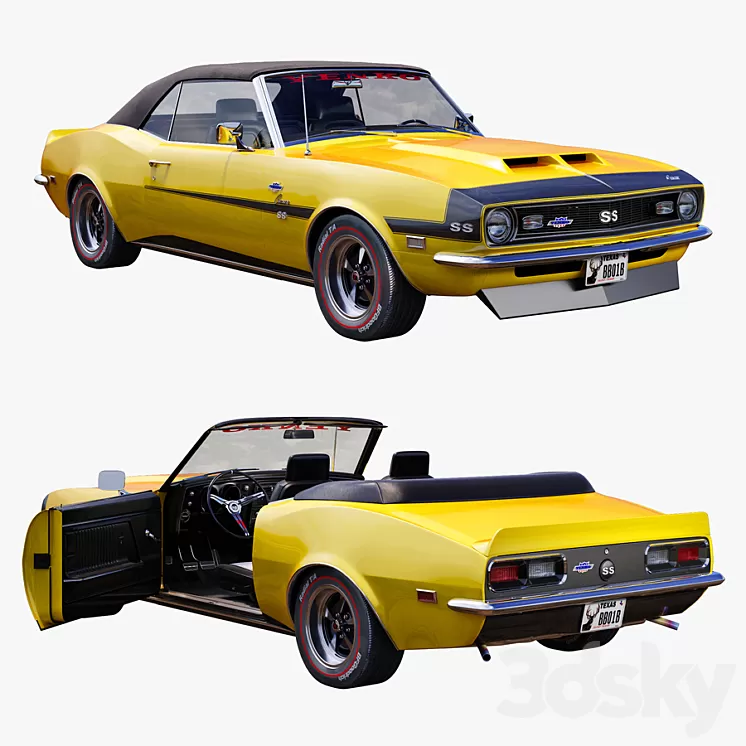 Chevrolet camaro Yenko 1968 convertible 3D Model