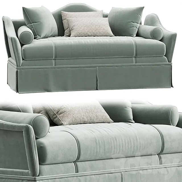 Chiara Provasi Isabel Green 3-Seater Sofa 3DModel Chiara Provasi Isabel Green 3-Seater Sofa 3DModel