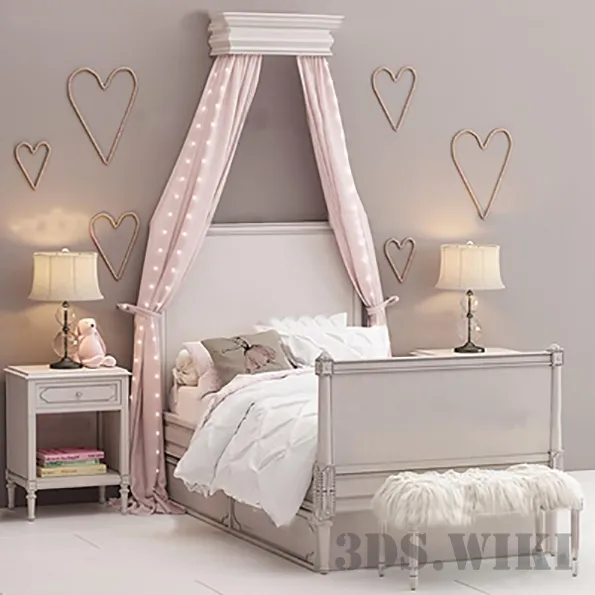 child-room – Baby & Child Bellina Panel Bed 3D Model
