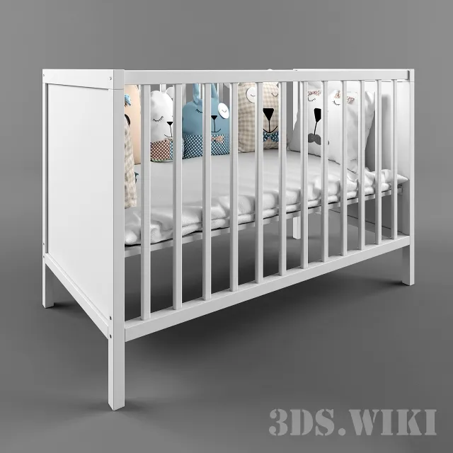 child-room – Baby cot IKEA 3D Model