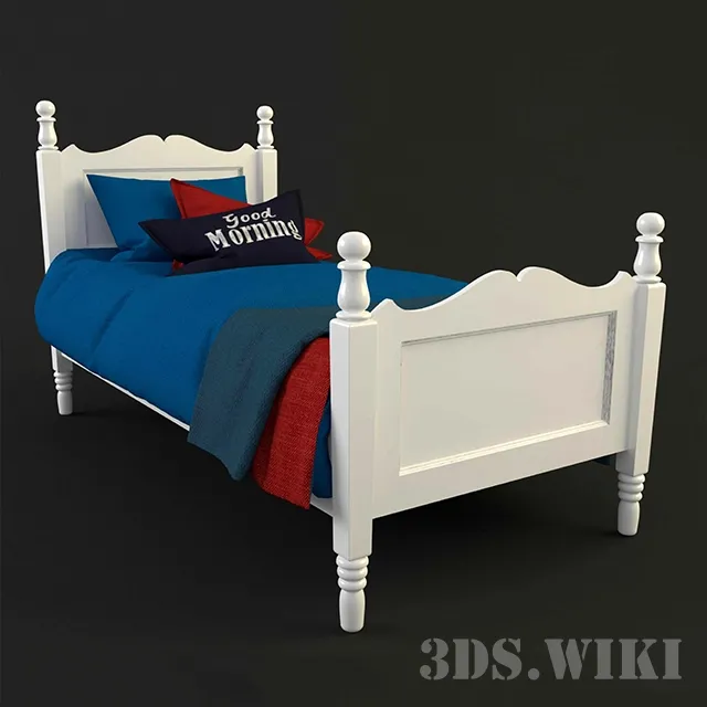 child-room – Bed for a teenager 3D Model