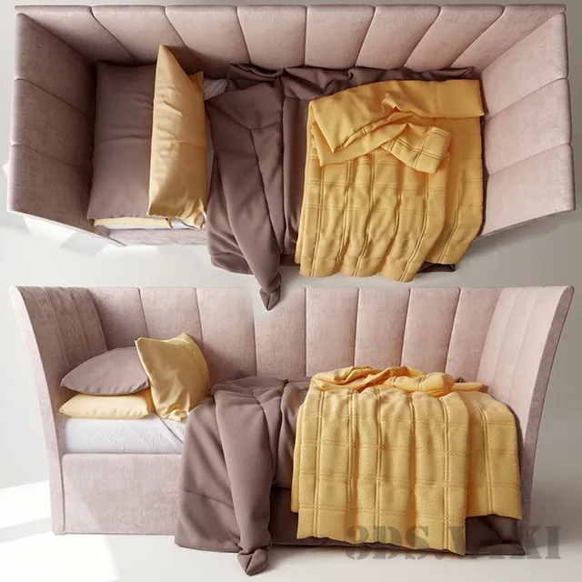 child-room – Bed in the nursery 3D Model