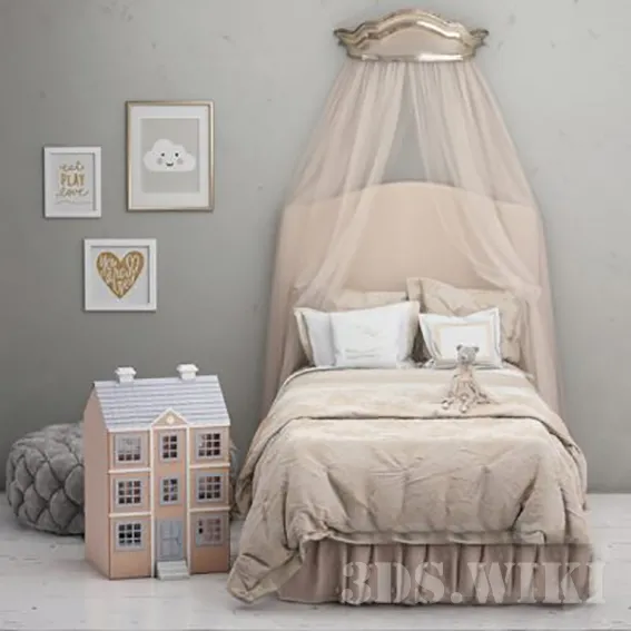 child-room – Bed MoniqueLhuillier 3D Model
