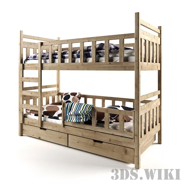 child-room – Bunk bed for children 3D Model